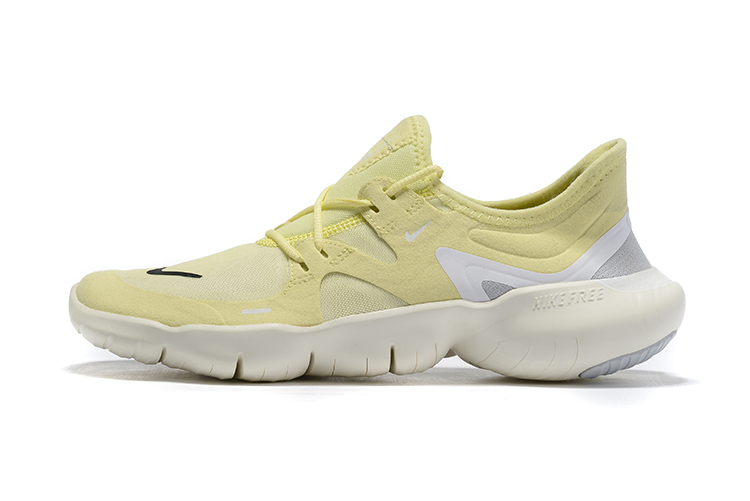 2020 Women Nike Freen Run 5.0 Light Yellow White Shoes